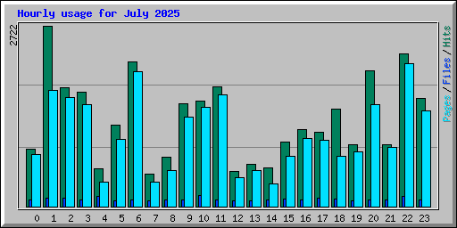 Hourly usage for July 2025