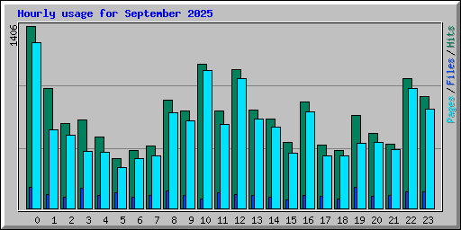 Hourly usage for September 2025
