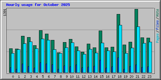 Hourly usage for October 2025