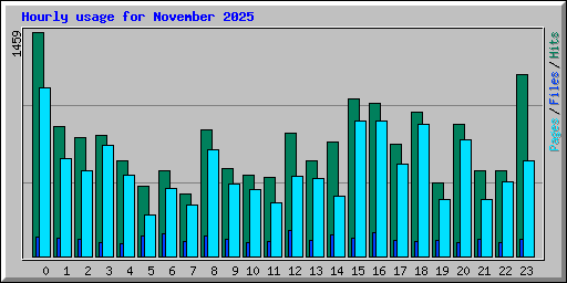Hourly usage for November 2025